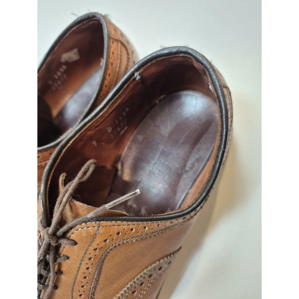 Allen Edmonds Strand Shoes Mens Size 9 D Brown Leather Cap Toe Dress Oxford